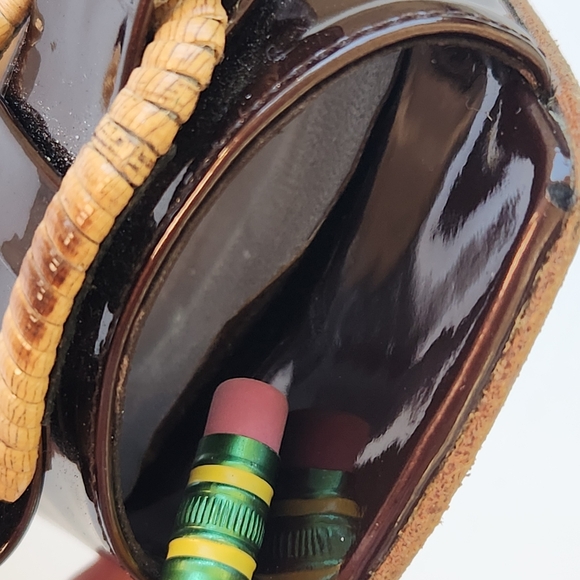 Stuart Weitzman Brown Patent Leather Slingback Heels Woven Block Heel Bows 9.5 M - Picture 15 of 15